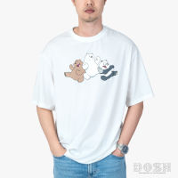 DOSH OVERSIZED SHORT SLEEVE T-SHIRTS  WE BARE BEARS เสื้อยืดโอเวอร์ไซส์ FBBMT5046-OW