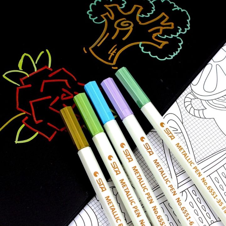 10-pcs-sta-colour-metallic-maker-pens-colour-pen-for-scrapbooking-gabarit
