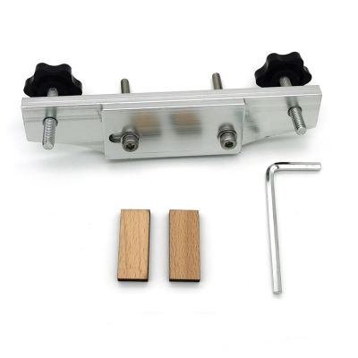 Metal Guitar Bridge Clamp Stainless Steel Guitar Bridge Bonding Tool for Luthiers with Wooden Block Guitar Luthier Tools