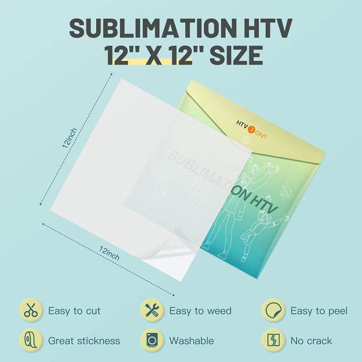 htvront-10แพ็ค12-x12-2023ใหม่พิมพ์ลายเอชทีวีไวนิลสำหรับผ้าคอตตอนเชิ้ตสีอ่อนย้อมไวนิลถ่ายโอนความร้อน