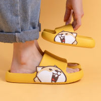 Hot Cute Shiba Inu Ladies Slippers Summer Indoor Fashion Cartoon Parent-child Slippers Home Bathroom Mens Thick-soled Slippers