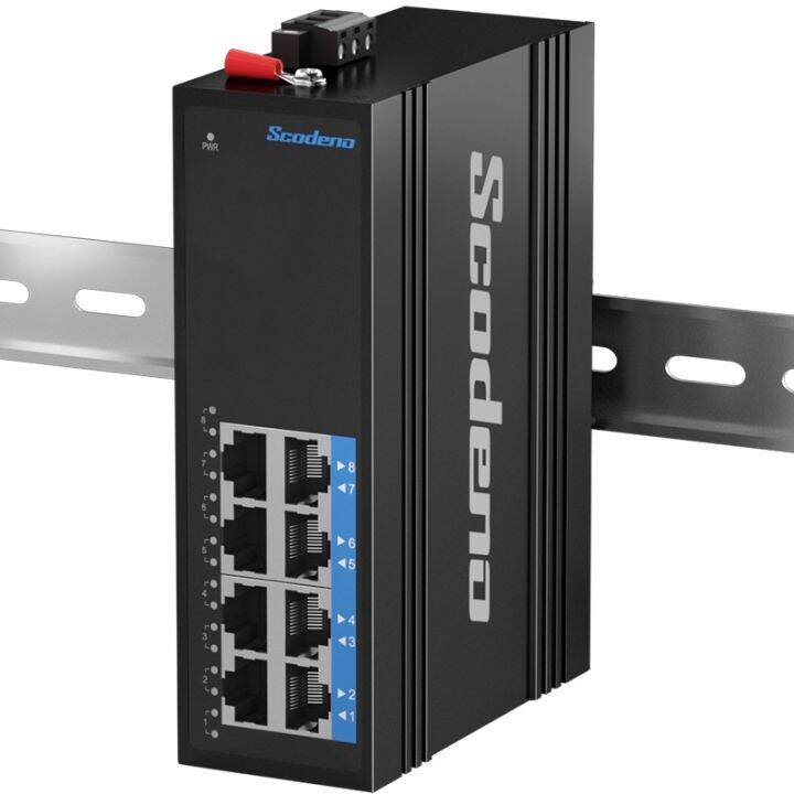 Industrial 8-Port 10/100/1000Mbps Ethernet Unmanaged DIN-Rail IP40 ...