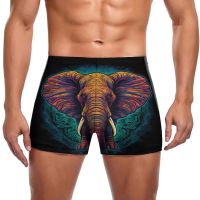 Elephant Swimming Trunks Hand Drawn  Crisp Lines Durable Trending Swim Boxers Plus Size Pool Man Swimwear Swimwear