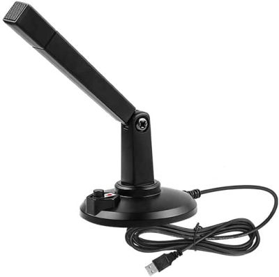 Generic USB Computer Microphone, Mini Gooseneck Desktop Microphone Great for Skype, YouTube, Gaming with Laptop Pc MacBook