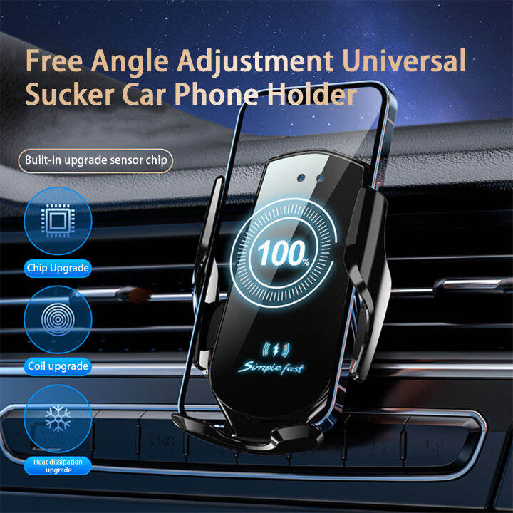 Car Navigation Rack 360 Degree Rotation Intelligent Sensor 15W Fast