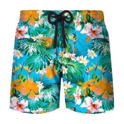 Casual 3D Feathers Printed Beach Shorts Pants Summer Hawaii Vacation Swimsuit Men Surf Board Shorts Kids Ice Shorts Swim Trunks