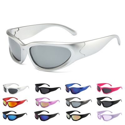 กระจกแว่นตากีฬาแบรนด์แว่นตาแนววินเทจสำหรับผู้หญิงและผู้ชาย UV400แว่นกันแดดขับรถแว่นตากันแดดแนววินเทจสุดหรูใหม่ Y2K