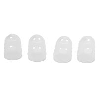 4pcs New Soft Silicone Guitar Thumb Finger Picks Protector Fingertips ( Transparent XS )