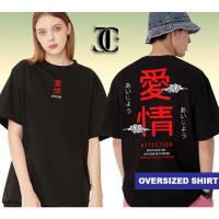 JC-AFFECTION Printed Cotton T-shirt Couple Plus Size Shirt Men and Women