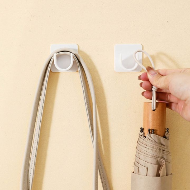 2pcs-ที่ยึดราวม่านอาบน้ำ-self-adhesive-telescopic-pole-support-sticker-wall-hook-watering-can-hanger-rack-bracket
