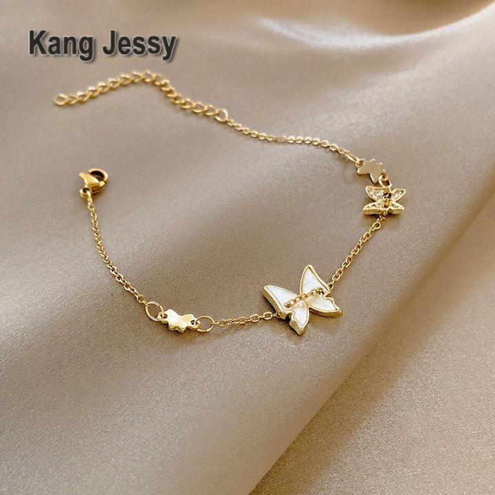 kang-jessy-ins-wind-butterfly-fritillaria-สร้อยข้อมือเหล็กไทเทเนียมผู้หญิงแฟชั่นเกาหลีออนไลน์ยอดนิยมสร้อยข้อมือสไตล์ฮอตเครื่องประดับมือแฟนระดับไฮเอนด์