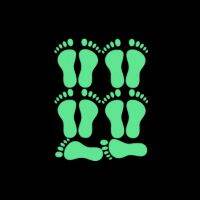 【YF】㍿♤☄  3 Pairs of Footprint Stickers Decals In The Dark Boy Foot Floor Wall Sticker