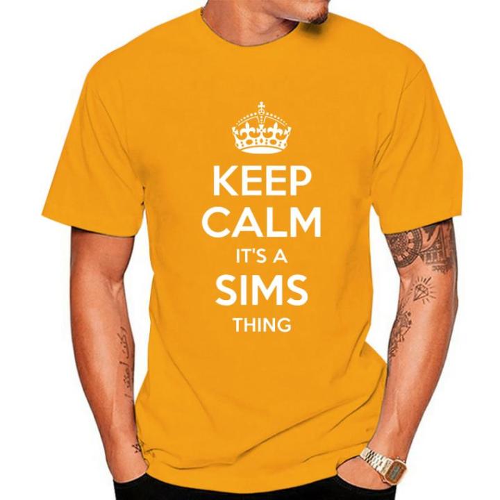 sims-surname-funny-family-tree-birthday-reunion-gift-idea-t-shirt-tops-shirts-dominant-custom-cotton-men-t-shirt-custom