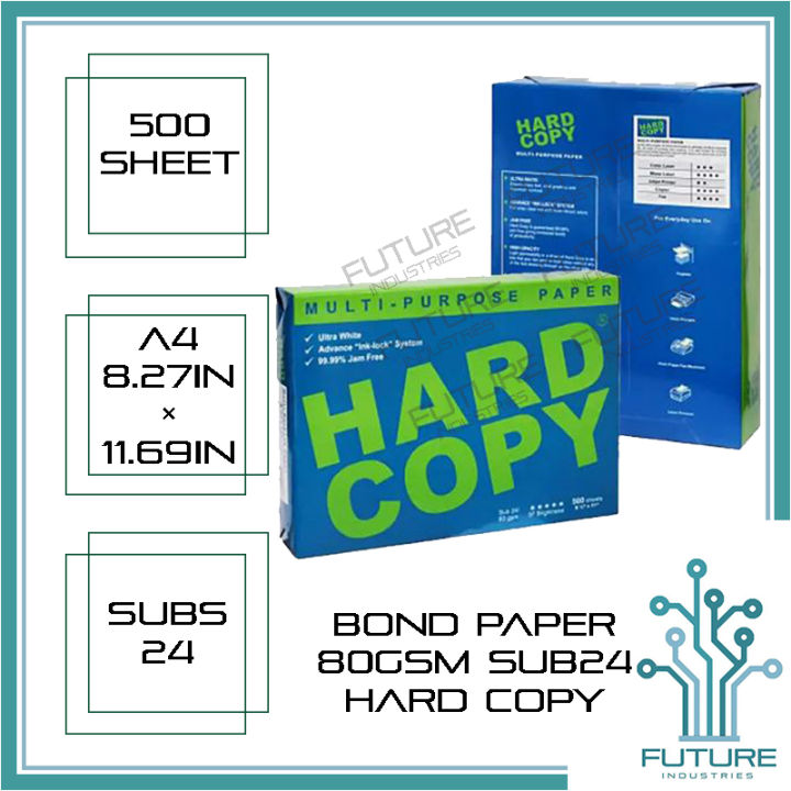 Bond Paper Hard Copy Paper 1 Ream 500 Sheets Per Ream Sub24 80gsm Copier Paper A4 Bond Paper 5667