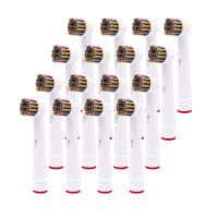 16pcs Brush Heads work for Braun oral B Pro 1500 CrossAction Pro 8000 Pro7000 Pro 3000 3D White 3000 Smartseries Smart 1500