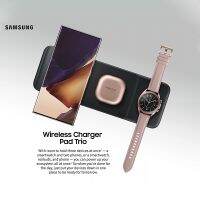 แบบ3 In 1เหมาะสำหรับอุปกรณ์อิเล็กทรอนิกส์ Samsung ที่ชาร์จแบบไร้สายที่ชาร์จ Qi สามชิ้นสำหรับโทรศัพท์ Galaxy ที่ดูเหมาะสำหรับอุปกรณ์ Apple