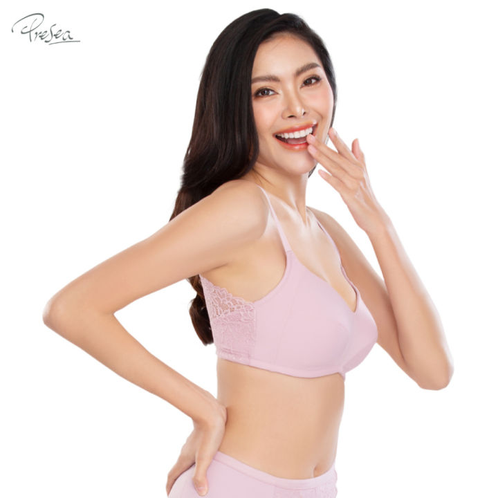 presea-บราไร้โครงตกแต่งลูกไม้-lace-bra-ma1506