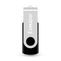 Exmapor 8GB USB 2.0 Flash Drives Swivel 8 GB Thumb Drives Memory Sticks Jump Drive Zip Drive with Led Indicator Black