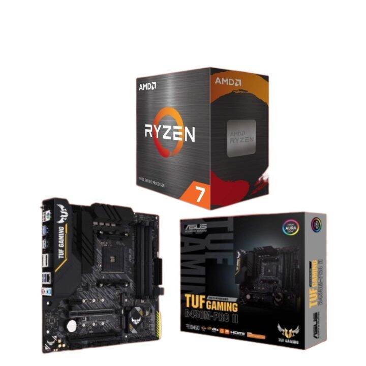 AMD Ryzen 7 5800X Processor without Cooler and Asus Tuf Gaming B450M ...