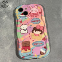 เคส VIVO Y27 Y36 Y35 Y22 T1 Y02 5กรัม Y21T Y21 Y33T T1X Y12S Y16 Y15S Y01 Y11 Y21A Y22S Y51 Y12 Y15 Y20S Y21S Y20 Y91C Y30 Y12A หมีระลอกเด็กผู้หญิงกราฟฟิตีเคสป้องกันโทรศัพท์ตก