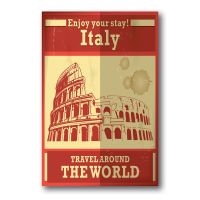 Placa Enjoy Your Stay Italy Metal Tin Sign Decor Bar Pub Vintage Retro Wall Home Club Tavern Cafe Garage Art Tin 30 X 40cm