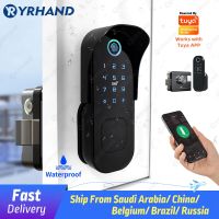 Tuya Smart lock Waterproof Wifi Fingerprint Rim Lock Smart Card Digital Code Electronic Door Lock For Home Security Mortise