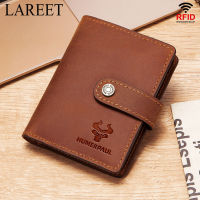 Luxury Genuine Leather Wallet Men Travel Credit Card Holder Credential Clutch Purse Business Money Bag Small Coin Male Walet