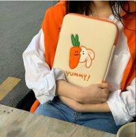 กระเป๋าใส่แท็บเบล็ตกระต่ายแครอทน่ารักใหม่ขนาด11-15นิ้วสำหรับ Ipad Pro เคสใส่โน๊ตบุ๊ค10.5 11 12.9 Air 4 5 9th รุ่น Mac เคสใส่ของกระเป๋า