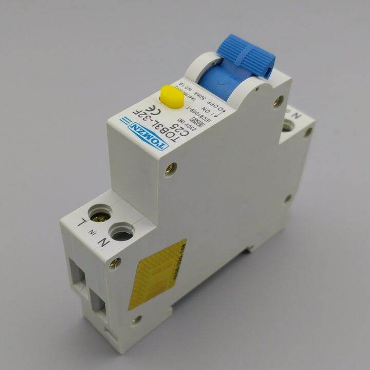 18mm-rcbo-25a-1p-n-6ka-residual-current-differential-automatic-circuit-breaker-with-over-current-and-leakage-protection