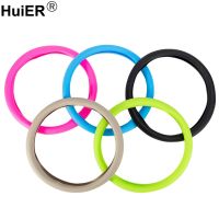 (Feiying Auto) HuiER ออโต้คาร์พวงมาลัยฝาครอบล้ออาหารเกรดซิลิโคนลื่นสำหรับ36 40เซนติเมตร/14.2 15.7นิ้วรถจัดแต่งทรงผมพวงมาลัยฝาครอบล้อ