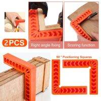 2Pcs 90 Degree Positioning Squares 4 Inch Right Angle Clamps Reusable Plastic L-Type Fixing Clamp Durable Corner Clamping