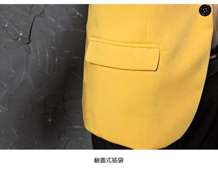 2023-hotมีผู้ชายใหม่เสื้อแจ็คเก็ตคลุมไหล่ขนาดพิเศษสูทแต่งงานชายสีเหลืองสำหรับนักร้อง