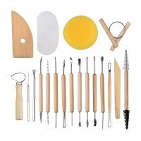 Pottery Tools Clay Sculpting Carving Modeling Trim Tool Set Ceramic Craft Contains Most Essential Wooden Clay Tools for Potters