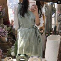 [TIN Household Products] แฟชั่นใหม่แฟชั่นเกาหลีจีบหวานลูกไม้ขึ้นผ้ากันเปื้อนร้านดอกไม้หลวมเสื้อผ้ากันเปื้อนบูติกอุปกรณ์ครัว