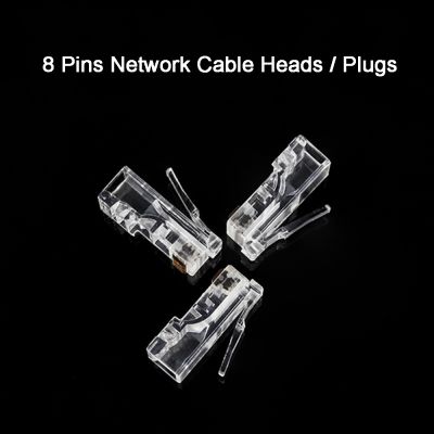 ♗▨✲ 20pcs/lot Network Ethernet Crystal Heads Plug RJ45 Connectors 8Pin RJ45 Connector CAT5 CAT5e Cat6 Modular Cable Plugs Socket