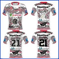 2021 St George Illawarra Dragons เสื้อรักบี้พื้นเมือง ST GEORGE ILLAWARRA DRAGONS NRL HOME Jersey ขนาด S-3XL-5XL