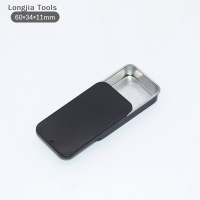 Longjia Tools โลหะสี่เหลี่ยมว่างเปล่ามินิดีบุกกล่อง tinplate PUSH ลูกอมกล่องจัดเก็บ