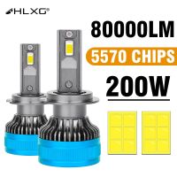 H7 H11 H1 Led Canbus HB3 9005 HB4 9006 H4 LED H8 Hir2 9012 Car headlight Bulbs Mini Fog Lights PTF 200W 80000LM 6000K White HLXG Bulbs  LEDs  HIDs