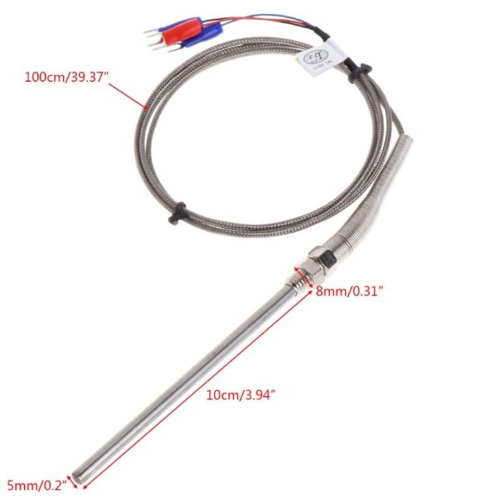 m8เกลียวเซ็นเซอร์อุณหภูมิ-pt100-rtd-1m-thermocouple-100mm-3สาย