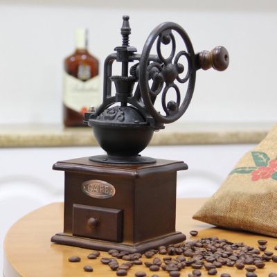 【พร้อมส่ง มีปลายทาง】สินค้ามีประกัน Vintage Manual Coffee Grinder เครื่องบดกาแฟ ทรงวินเทจ  บดกาแฟทำมือ ที่บดกาแฟ บดกาแฟมือหมุน