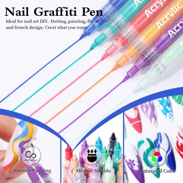 Nail Polish Graffiti Pen Fake Nail Art Line Drawing Pen Nails