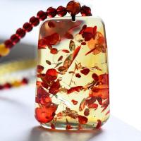 Fine Jewelry Flower Amber Pendant Necklace Women Men Natural Baltic Amber Necklaces Amulet Gifts Fashion Charms Jewellery