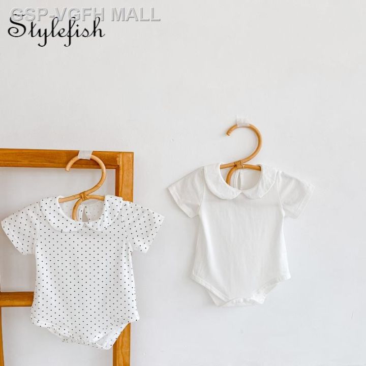 vgfh-mall-2022ทารกแรกเกิด-jumpsuit-ชุดรอมเปอร์ปกตุ๊กตาฐานเป็นจุดสำหรับเด็กผู้หญิงและทารก