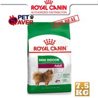 ☼Royal Canin Mini Indoor Adult 7.5kg  สูตร หมาโต เลี้ยงในบ้าน อินดอร์ 7.5 kg❆