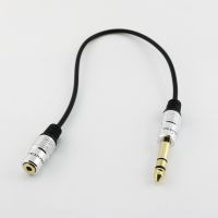 1x 6.35mm 1/4" Male Plug To 3.5mm 1/8" Female Jack Stereo Mic Audio Connector Cable Copper Metal Shell 30cm/1ft Cables