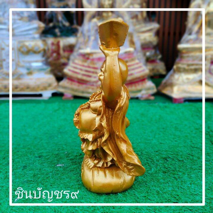 ศูนย์รวมศาสตร์-พระสังกัจจายน์-ชูก้อนทอง-สีทองอร่าม-สวยงาม-ขนาดตั้งบูชา-กว้าง-10-สูง-20-ซม