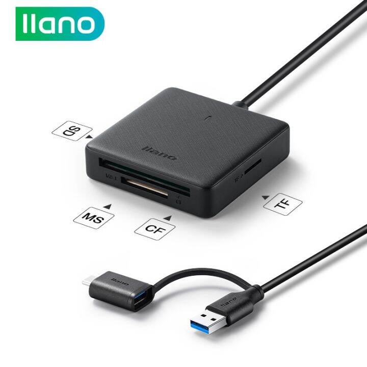 llano-เครื่องอ่านการ์ด-sd-tf-ms-cf-usb-3-0-พร้อมตัวแปลง-type-c-แบบ-4-in-1-สําหรับโทรศัพท์มือถือ-แล็ปท็อป