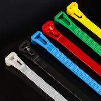 100pcs Releasable Cable Organizer Ties Mouse Earphones Wire Management Nylon Cable Ties Reusable Loop Hoop Tape Straps Tie Cable Management