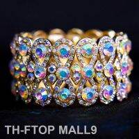 2023FTOP MALL9 ใหม่ Bellydance เครื่องประดับอินเดีย Belly เครื่องแต่งกายชุดอุปกรณ์เสริม Rhinestones ที่มีสีสันสร้อยข้อมือ 1 ชิ้นสำหรับสตรี