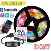 DC 5V WS2812B Led Strip RGB 5050 Flexible Addressable Tape Bluetooth App Control USB LED Light Diode Ribbon TV BackLight LED Strip Lighting